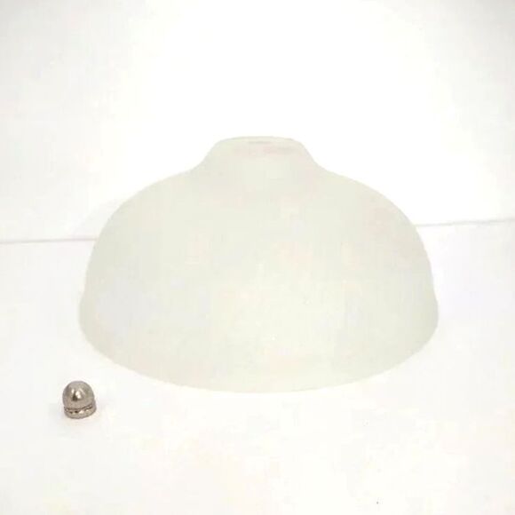 Light Shade Vintage 8.5" Frosted Glass Ribbed Swirl Ceiling - Picture 4 of 14